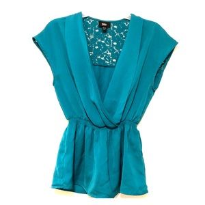 Mossimo veck neck Turquoise Blouse Size XS